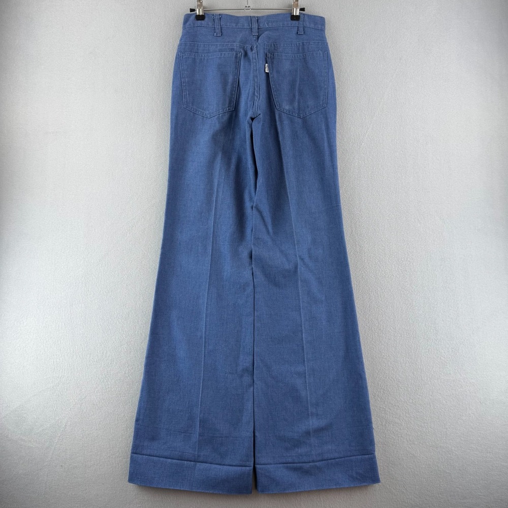 Vintage‎ Levis Pants Mens Fits 29x35 Blue Early 70s 1972 Bell Bottoms Chambray